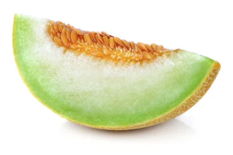 Verduras salteadas con huevos a la plancha en conserva y  tajada de melón tamaño PUÑO.